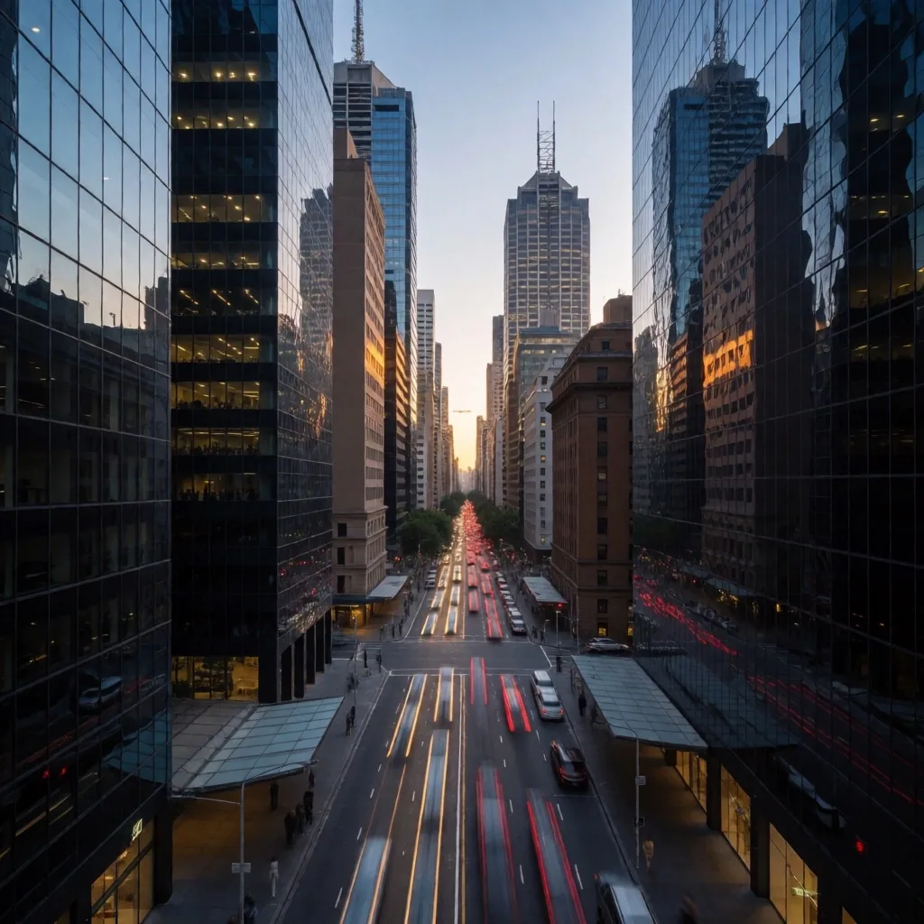 Sydney CBD skyline at dusk