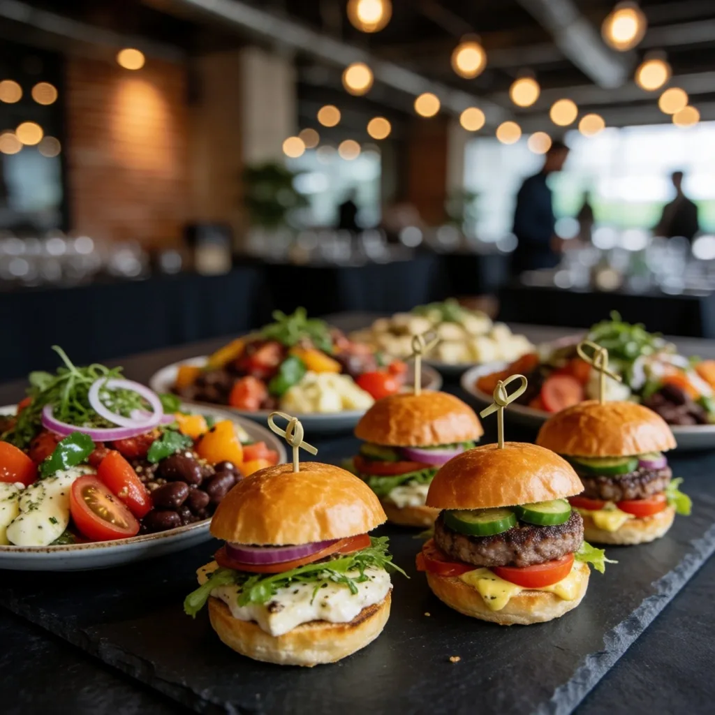 Gourmet catering spread at a Sydney conference venue