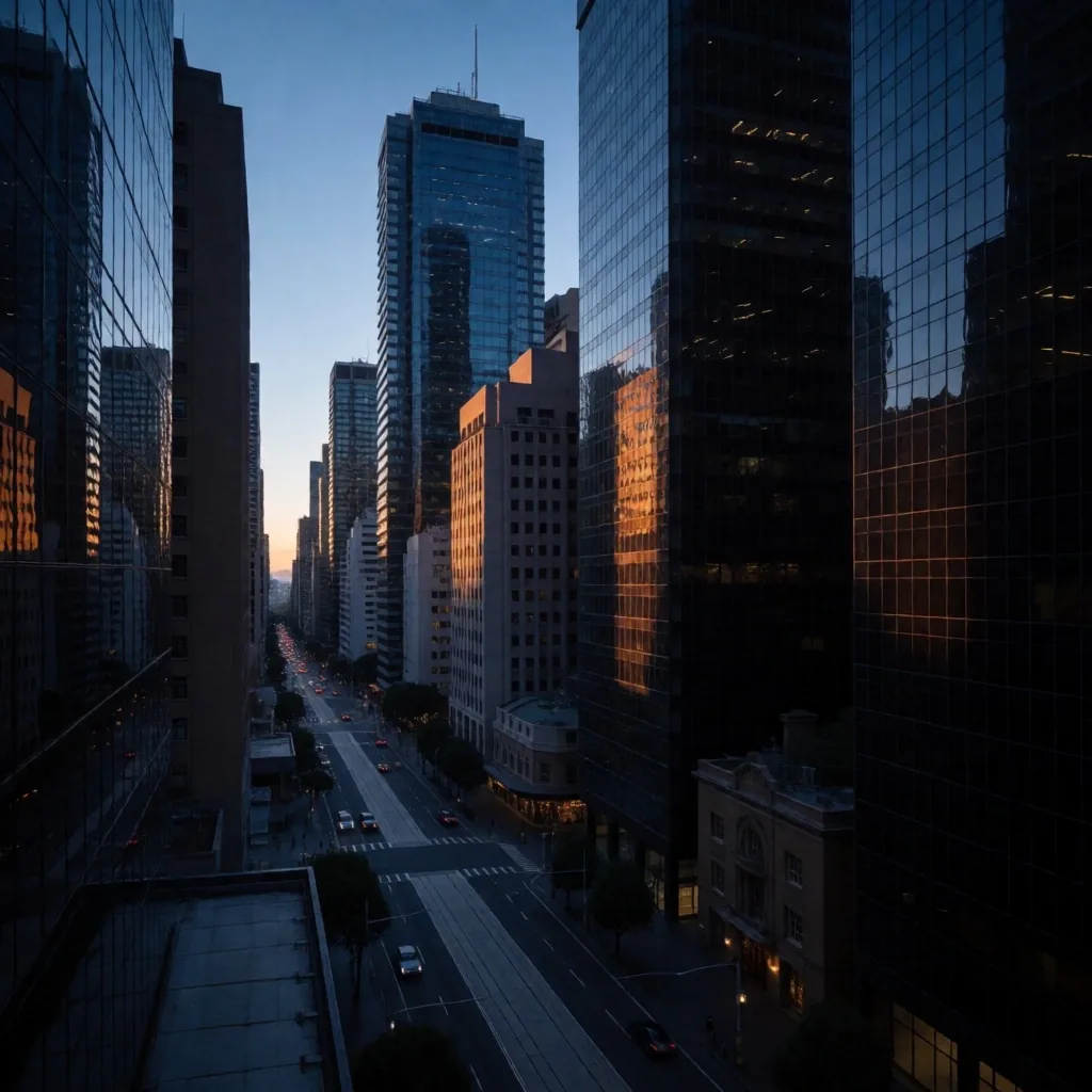 Sydney CBD skyline at night
